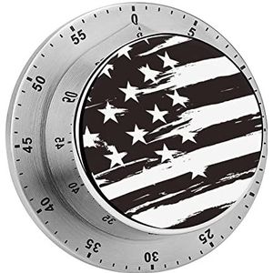 Amerikaanse Amerikaanse vlag zwart-wit keukentimer herbruikbare kooktimer gekookt ei timer wekker grappige geschenken