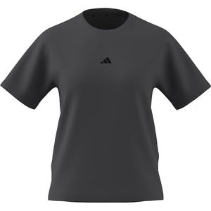 adidas Mujer ESSENTIALS SMALL LOGO COTTON T-SHIRT, grey six/black, XS