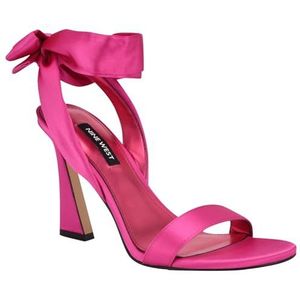 Nine West Women's Kelsie Heeled Sandal, Pink Satin 665, 8