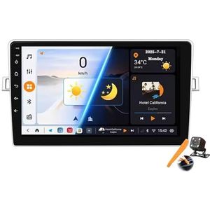 YLOXFW Android 15.0 Autostereo Vervanging voor Corolla Verso 2009-2018 Radio GPS Sat Navi 9'' Cartablet Multimedia Video Player FM BT Ontvanger met 4G WiFi Android Auto Carplay,Y300s