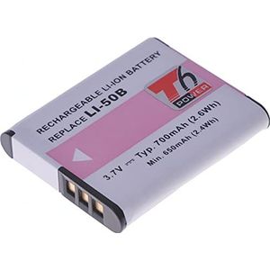 T6 Power Accu voor Panasonic digitale camera onderdeelnummer VW-VBX090, Li-Ion, 3.7V, 700mAh (2.6Wh), zwart