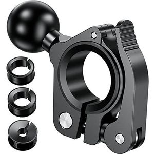 Aluminium bal 1 inch adapter mount, adapterhouder, geen gereedschap installatie voor 0,5 inch tot 1,26 inch stuur-/fiets/motorfiets-telefoonhouders, compatibel met RAM-houders (zwart)