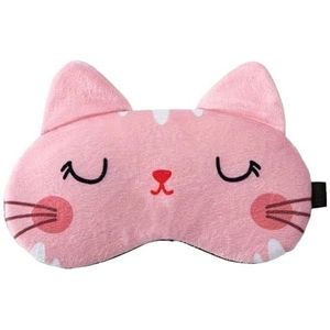 Oogmasker voor slapen ooglapje schaduw slaap ooglap vrouwen reizen ontspannen cover oogschaduw gezondheid slapen schild oogverzorging gereedschap (roze kat)
