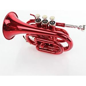 studen pocket trompet Beginners Koperinstrument Bes Mini Trompet Rood Palm Pocket Trompet Instrument pocket trompet