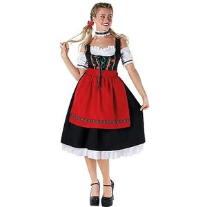 Morph Oktoberfest-kostuum voor dames, Beierse dirndljurk met schort, voor Oktoberfestival en verkleedfeest