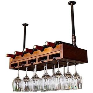 Opbergrek moderne eetkamer plafond wijnrekken wandmontage wijnrek | huis- en keukeninrichting | opbergrek | bar decoratie display plank | multifunctionele planken (kleur: B, maat: