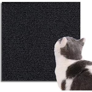 KERLI DIY klimmen kattenkrabber, kattenkrabmat, trimbaar zelfklevend kattenkrabtapijt, klimmen kattenkrabmatten tapijt beschermen meubels en bank (Color : Zwart, Grootte : 60 * 100cm)