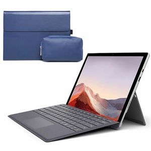 Toetsenbordhoes voor Surface Pro 7+/Pro 7/Pro 6/Pro 5/Pro 4/Pro 3 12.3"", 7-Kleuren Achtergrondverlichting, Magnetisch Draadloos Toetsenbord met S-Penhouder,Blue 1
