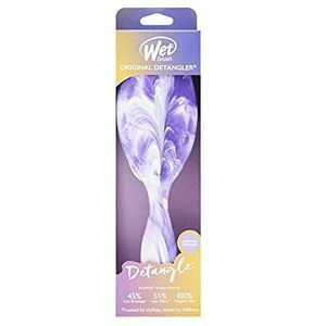 WetBrush Edelsteen Original Detangler, uniseks, ultrazachte haren, ergonomische handgreep, geschikt voor alle haartypes, amethist