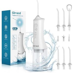 Glracd - Elektrische Waterflosser - Draadloos - 4 Modi - 5 Tips - IPX7 Waterstraal