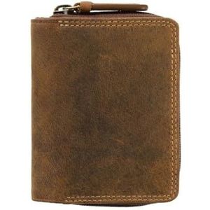 VISCONTI RB53 dubbele opvouwbare damesportemonnee van leer, Oil Tan, modern