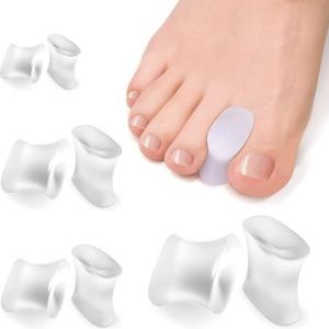 Aililong teen separator set van zachte siliconen gel teen separator set ergonomische teen correctie voor pijnloos lopen, maat S/M/L, wasbaar en herbruikbaar!