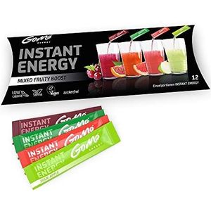 GoMo ENERGY® Variety Mix van 100% natuurlijke vitaliteitsdranken | Suikervrije prestatieversterker voor lichaam en geest | Toename van energie, alertheid, focus en concentratieniveaus | MIXED FRUITY BOOST 4x3 porties