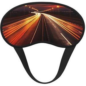 Highway Light Sleep Oogmasker voor Vrouwen Mannen Zacht en Comfortabel Slaapmasker Verduisterend Slaapmasker voor Reizen Yoga Nap Shift Work