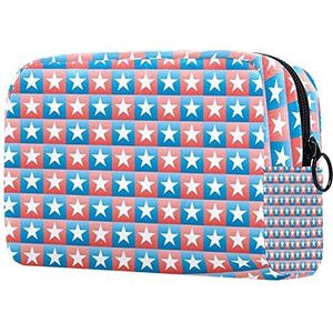 Cosmetische tassen voor vrouwen, roze-blauw patroon zeemeerminschaal reizen cosmetische tassen, multifunctionele draagbare make-uptassen, reizen cosmetische tas organizer voor vrouwen, MultiColor 08,