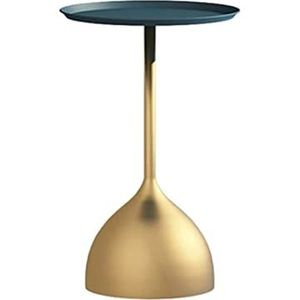 Tuinbijzettafel Koffietafel Kleine Theetafel Woonkamer Bank Bijzettafel Ijzer Goud Kleine Ronde Tafel Hoektafel Salontafel (Color : A, Size : 38.5 * 61cm)