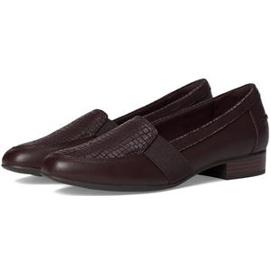 Clarks Juliet Beat Loafer voor dames, Merlot leer, 9,5 UK