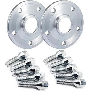Aluminium Spoorverbreders Voor BMW E90 M1 M3 M6 E36 E65 5x120 Wielafstandhouders 72,6 Mm Centrische Pakkingflens Naafadapter + Wielmoerafstandhouder Stuks Wielbouten(15mm45mmM12x1.5Silver)