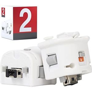 GIRIAITUS Wii Motion Plus externe adapter met bewegingsmelder, wit, 2 stuks