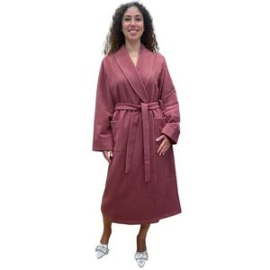 Damesochtendjas van wol en kasjmier model sjaal klassiek art. Victoria, Antieke Roze, S