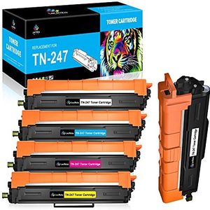 LeciRoba TN247 toner voor Brother TN247, TN243, voor Brother DCP-L3550CDW, DCP-L3510CDW, HL-L3210CW, HL-L3230CDN, HL-L3230CDW, HL-L3270CDW, MFC-L3710CW, MFC-L3730CDN, MFC-L3750CDW, MFC-L3770CDW (verpakking 5 stuks).