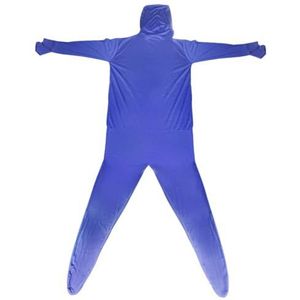NovelGoal Lichaam met onzichtbaar effect, groen scherm, pak, foto volwassene strak pak, comfortabel videopak, uniseks, elastaan, stretch, volwassen kostuum voor kostuumfeest (blauw, 160 cm)
