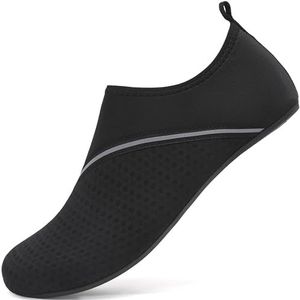 Aquaschoenen Waterschoenen Licht Badschoenen Zwemschoenen Strandschoenen Blotevoetenschoene Surfschoenen Badsokken voor Dames en Heren (Zwart, 35EU)