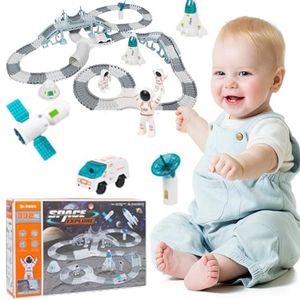 Racebanen speelset - Autobaanspeelgoed met ruimtethema en zwaartekrachtzweefvliegen,Autospeelgoed voor jongens en meisjes vanaf 3 jaar, kerstverjaardagscadeaus