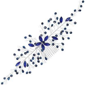 HTYHZIMS Haar Kant Kam Bruids Haar Kam Kristal Insert Kam Bruids Hoofdtooi Haar Clip Kammen voor Vrouwen, Bruid, Eén maat, Metaal, agaat