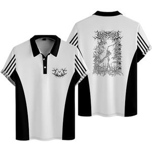 Lorna Shore Merch Poloshirts Mannen Jongens Mode Tee Casual Zomer Korte Mouw Shirt Cool T-Shirt XXS-5XL, Wit, 4XL