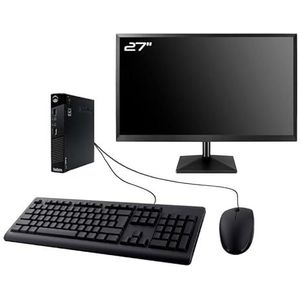 PC Lenovo M73 Tiny display 27 inch Intel I7-4770T RAM, 8GB SSD, 2TB W11 WiFi (gereviseerd)