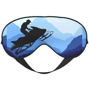 Sneeuwscooter Unisex Elastische Verstelbare Gesp Ontwerp Verduisterend Slaap Oogmasker voor Thuis Reizen Yoga Kantoor Dutje