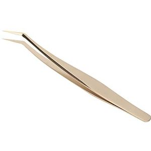 Hoge Precisie Roestvrijstalen Wimperverlengingspincet voor Volumewimpers met Comfortabele Grip, Veel Gebruikt voor Professionele Schoonheidswimperverlenging (Lange schuine pincet)