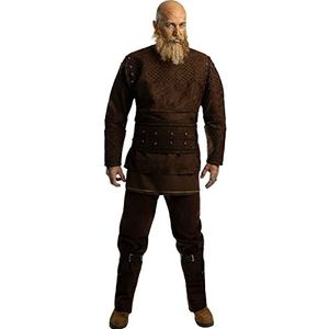Funidelia | Ragnar Kostuum - Vikings OFFICIËLE voor mannen Vikingen - Kostuum voor Volwassenen, Accessoire verkleedkleding en rekwisieten voor Halloween, carnaval & feesten - Maat M - Bruin