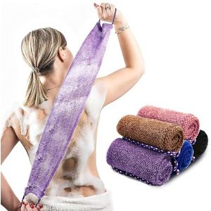 5 Stuks Afrikaanse Net Spons met Handgrepen Lange Afrikaanse Exfoliërende Net Washandje Bad Spons Net Doek Wassen Net Body Back Scrubber voor Douche Loofah