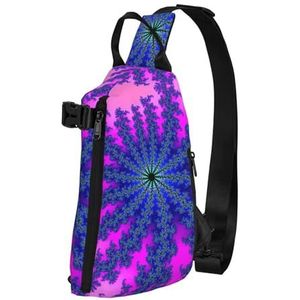 OdDdot Luipaard Print Crossbody Sling Bag Voor Vrouwen Mannen, Borst Tas Dagrugzak Voor Reizen Sport, Psychedelische foto, Eén maat