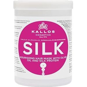 Kallos KJMN Silk Haarcrème Masker met Olijfolie & Zijdeproteïne Extract Voor Droge, Levenloos Haar, 1000 ml