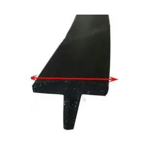 1/3/5M T-vormige siliconenrubberen afdichtstrip, universele voorruitafdichting, spleetvuller, keukenolie-gas spleetafdekking, T-02 6x4,0 mm, 3 M