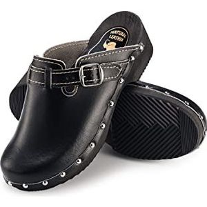 Klompen voor Vrouwen Chef Damesschoenen Dames Muil Keuken Houten Rubberen Veiligheidsklompen CDL05 (39, Zwart 1)