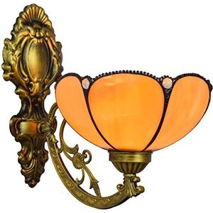 Europese Vintage Wandlicht, Barokstijl, Voor Slaapkamer, Gangpad, Gang, Gebrandschilderd Glas, Lampenkap, Vlinderlicht