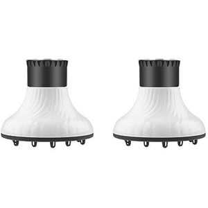 2 set haardroger diffuser voor krullend en golvend haar, wit, 16,5 x 15 cm