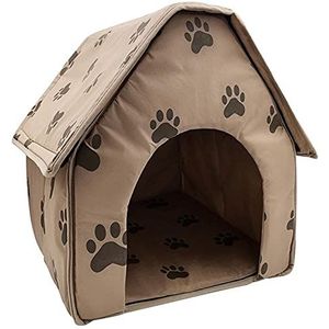 Indoor draagbare hond huis nest kat kooi kennel opvouwbare winter warm huisdier bed nest tent kat puppy kennel huisdier (Color : Black, Size : 49x49x47cm)