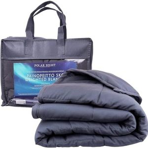 Polar Night verzwaringsdeken voor volwassenen - Zware deken met glasparels, microvezel, Oeko-TEX® 100 Standaard - Ademend, hypoallergeen, incl. afdeklussen 155 x 220 cm, 7kg