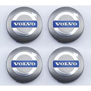 4 stuks wielnaafdoppen voor Volvo V40 V60 S60 S80 XC60 XC90 64mm autonaafdoppen wieldoppen vervangende stickers wielnaafdoppen