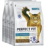 PERFECT FIT Steriel droogvoer voor volwassen gesteriliseerde katten vanaf 1 jaar - kip, 2,8 kg (3 zakken)