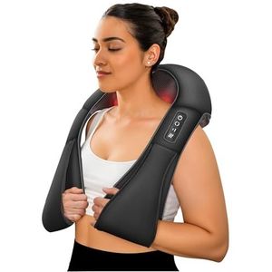 COMFIER - Nekmassageapparaat - Draagbaar - 4D - Met Warmte - Voor Nek, Schouders, Rug, Taille en Benen