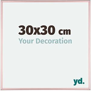 Your Decoration - Fotolijst 30x30 cm - Aluminium Fotolijst met Acrylglas - Ontspiegeld Glas - Uitstekende Kwaliteit - Koper - Kent,