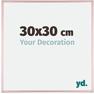 Your Decoration - Fotolijst 30x30 cm - Aluminium Fotolijst met Acrylglas - Ontspiegeld Glas - Uitstekende Kwaliteit - Koper - Kent,