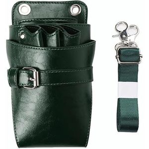PXAMORTEL Kapperstas Kappersschaartas PU-leren tas Kappersschaar Heuptas Beauty Pet Hair Kit Kapperstas(Green)