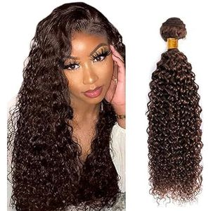 Tuheerst 30 Inch Water Wave Human Hair Bundles #4 Chocolate Brown Human Hair Extensions Unprocessed Double Weft Remy Hair for Woman 100g/pc